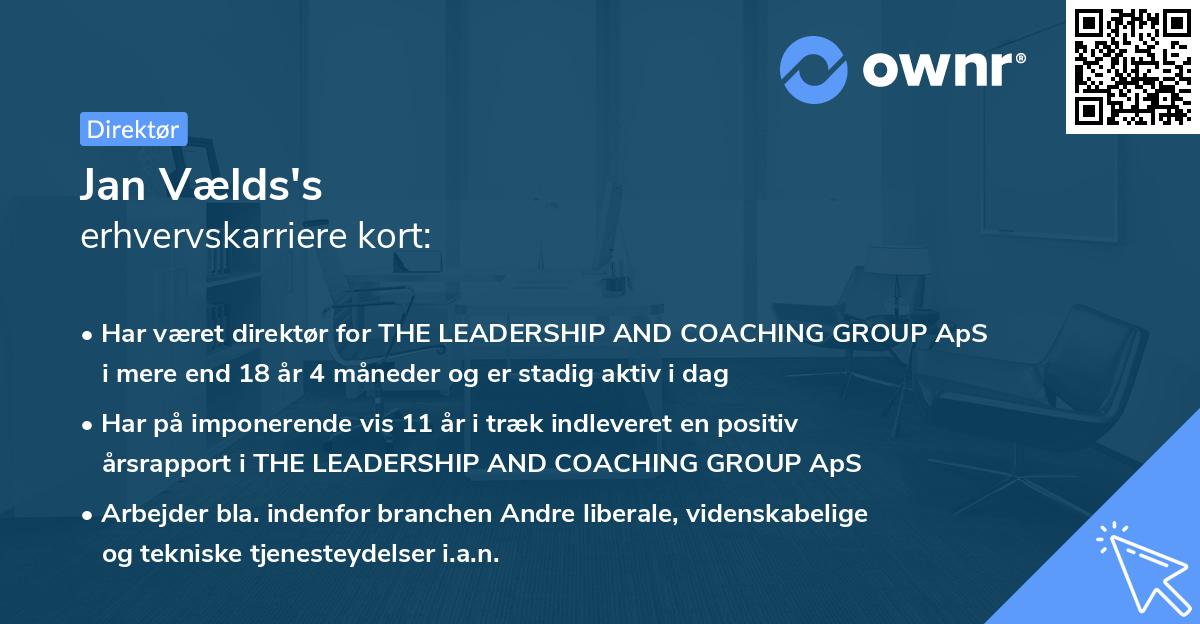 Jan Vælds's erhvervskarriere kort