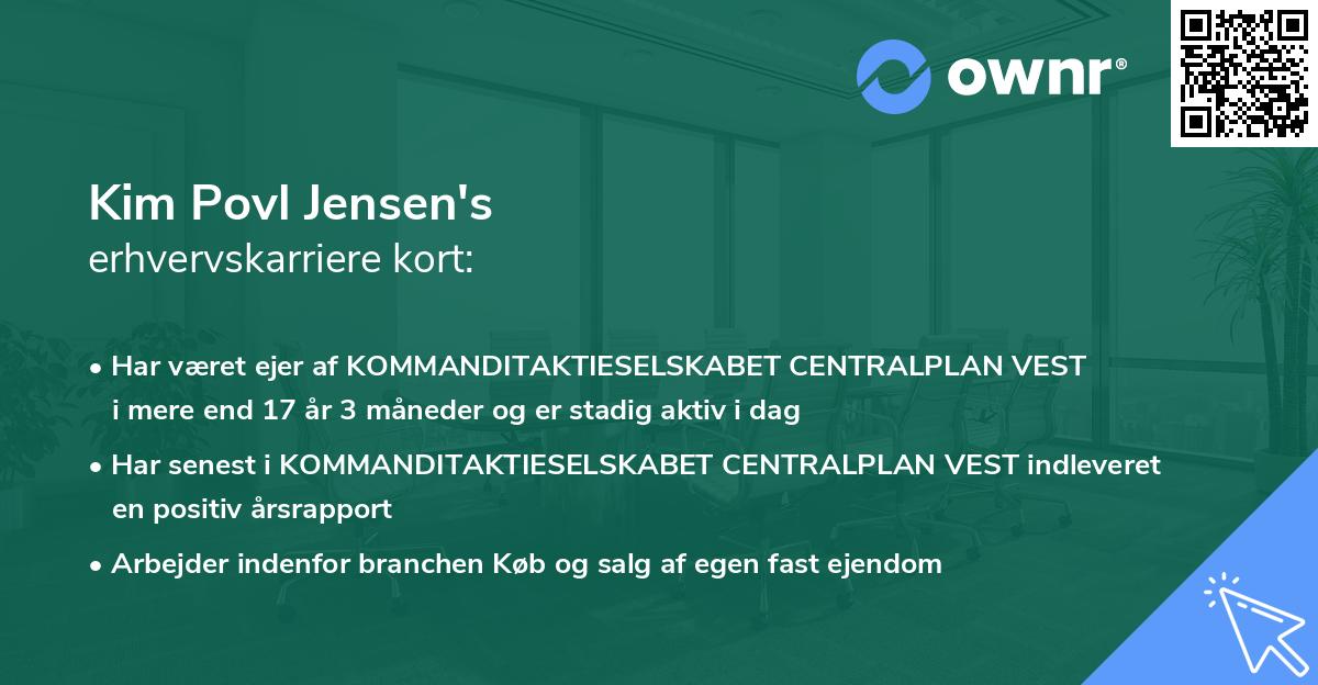 Kim Povl Jensen's erhvervskarriere kort