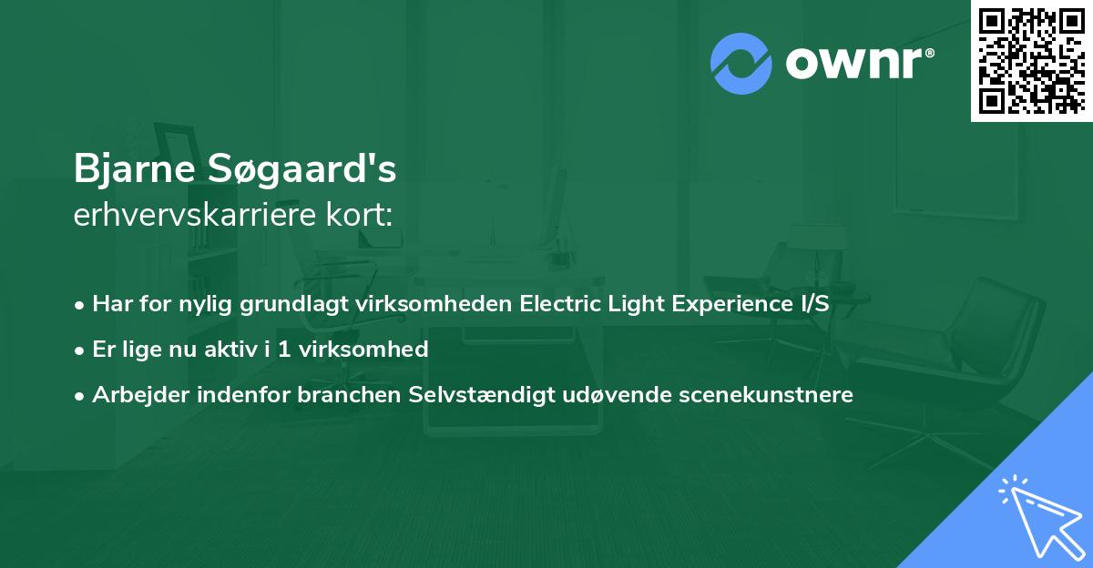 Bjarne Søgaard's erhvervskarriere kort