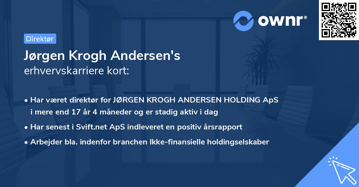 Jørgen Krogh Andersen's erhvervskarriere kort