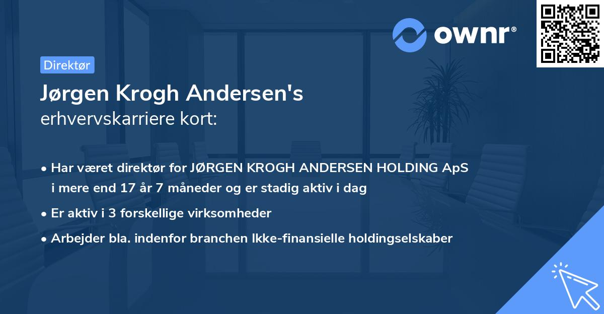 Jørgen Krogh Andersen's erhvervskarriere kort