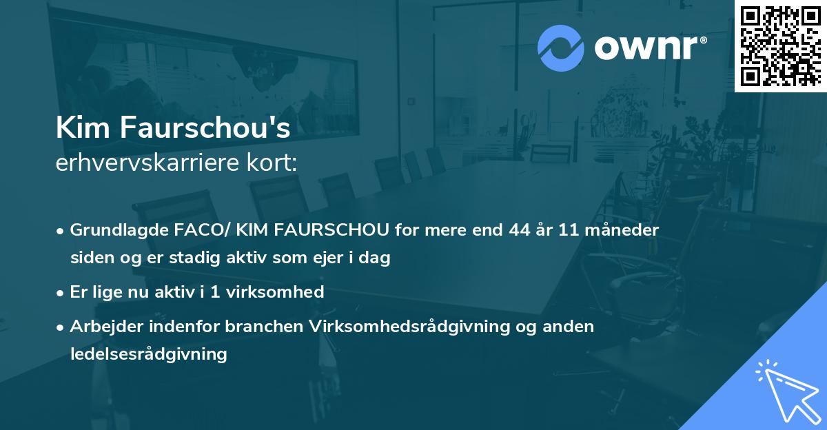 Kim Faurschou's erhvervskarriere kort
