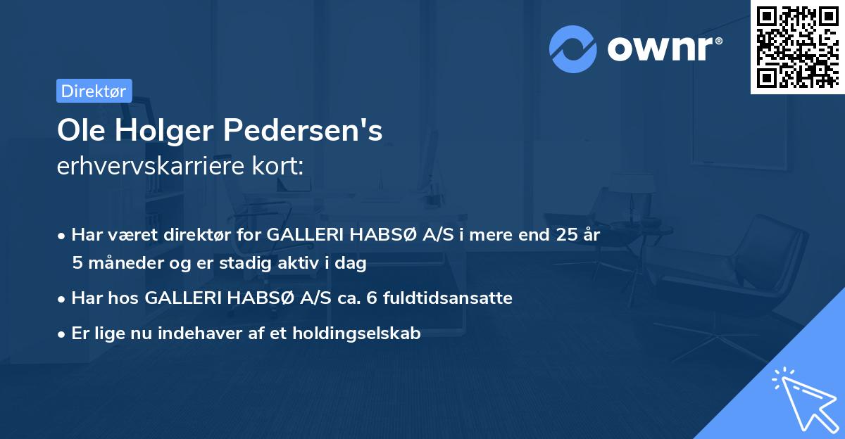 Ole Holger Pedersen's erhvervskarriere kort