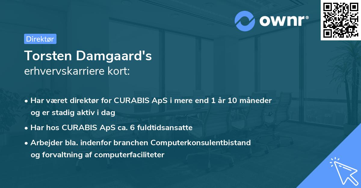 Torsten Damgaard's erhvervskarriere kort