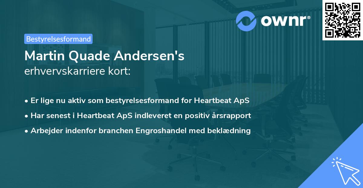 Martin Quade Andersen's erhvervskarriere kort