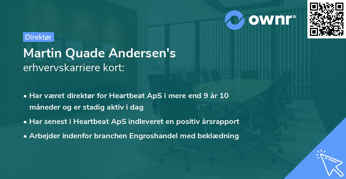 Martin Quade Andersen's erhvervskarriere kort