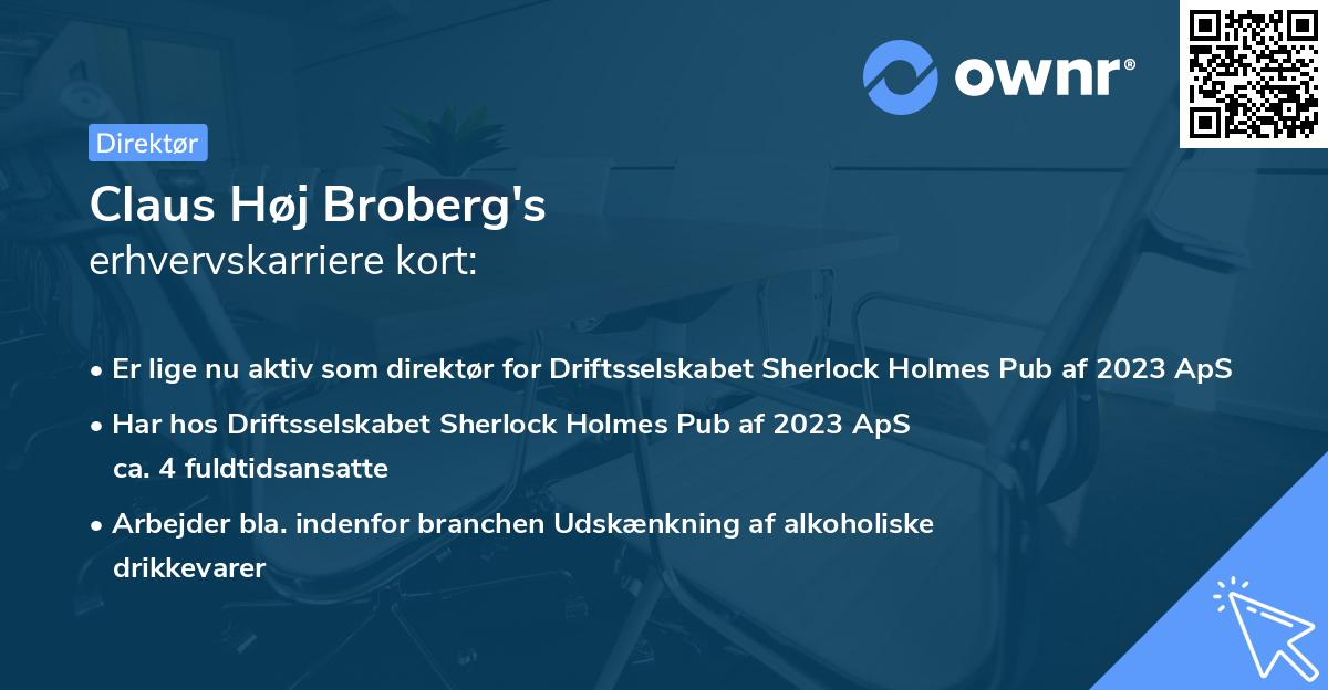 Claus Høj Broberg's erhvervskarriere kort