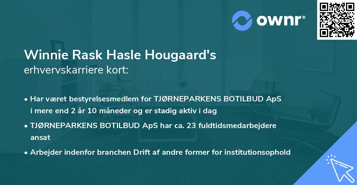Winnie Rask Hasle Hougaard's erhvervskarriere kort