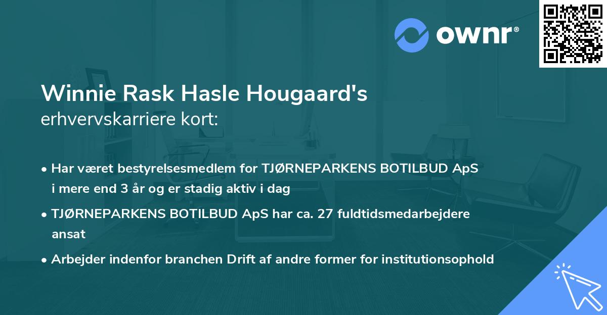 Winnie Rask Hasle Hougaard's erhvervskarriere kort