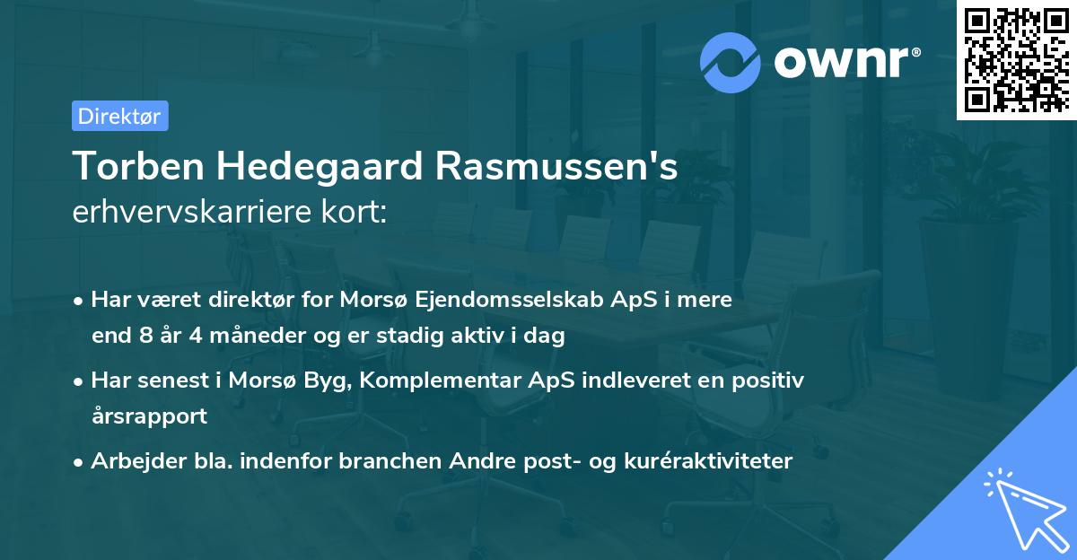 Torben Hedegaard Rasmussen's erhvervskarriere kort