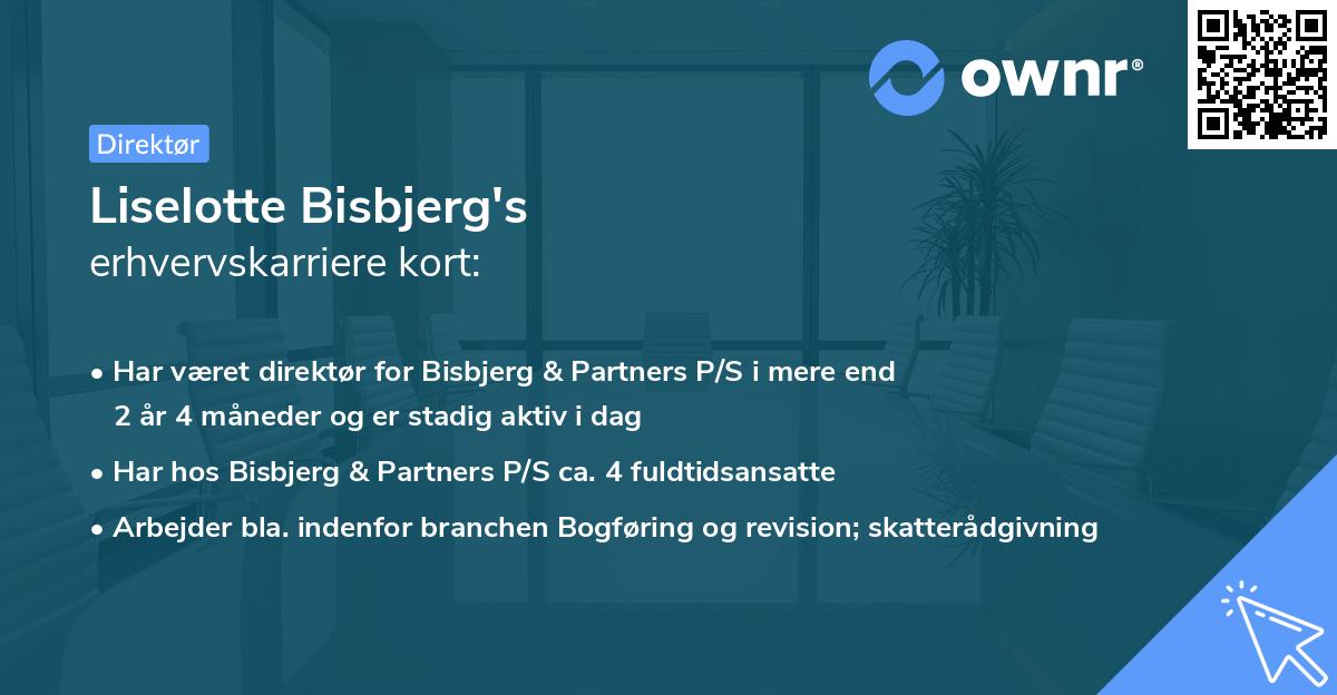 Liselotte Bisbjerg's erhvervskarriere kort