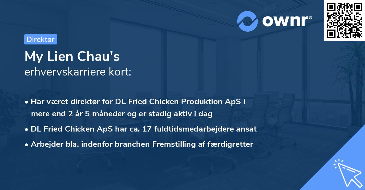 My Lien Chau's erhvervskarriere kort