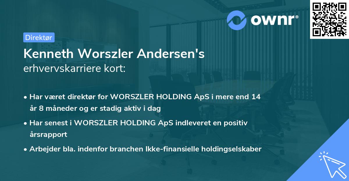 Kenneth Worszler Andersen's erhvervskarriere kort