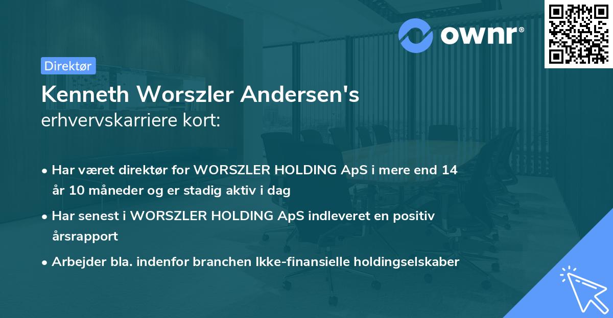 Kenneth Worszler Andersen's erhvervskarriere kort