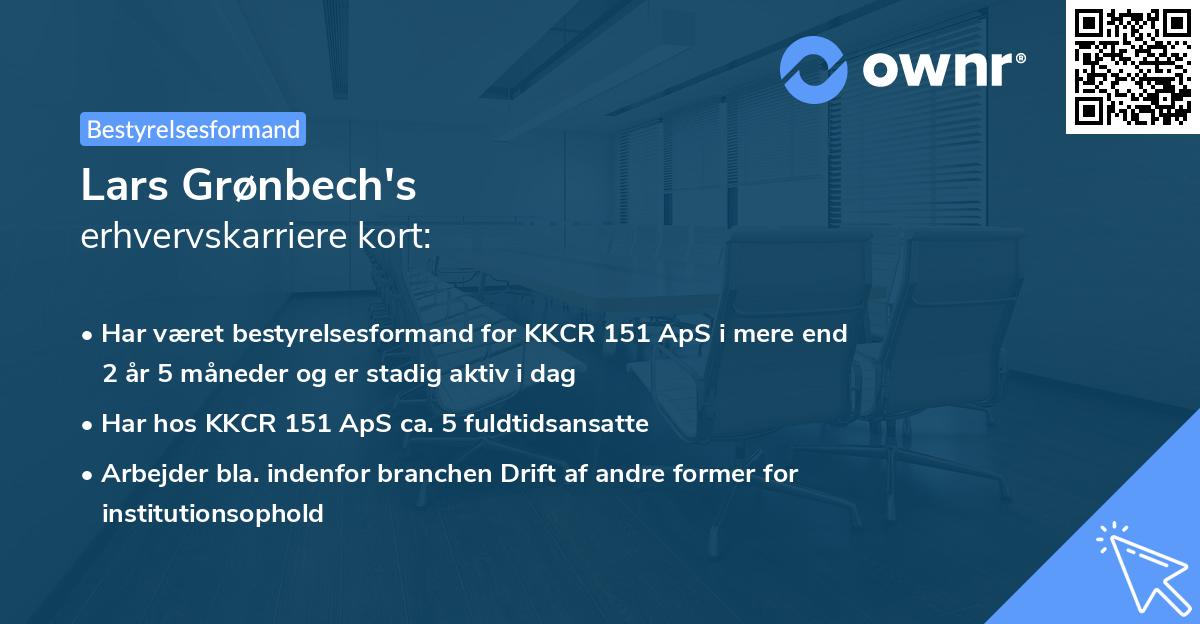 Lars Grønbech's erhvervskarriere kort