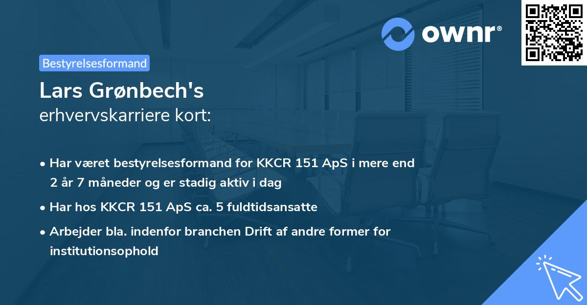 Lars Grønbech's erhvervskarriere kort