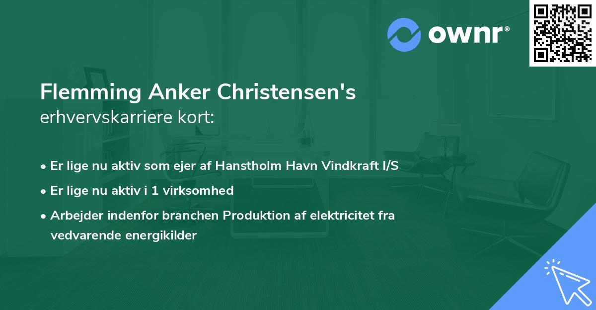 Flemming Anker Christensen's erhvervskarriere kort