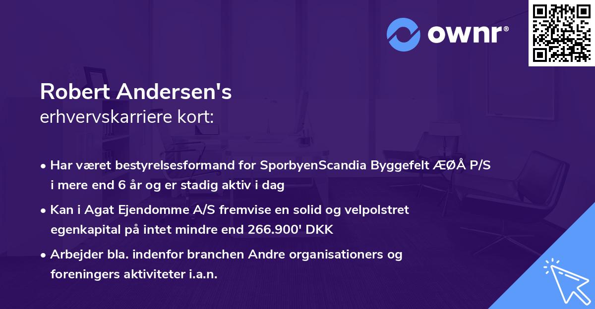 Robert Andersen's erhvervskarriere kort