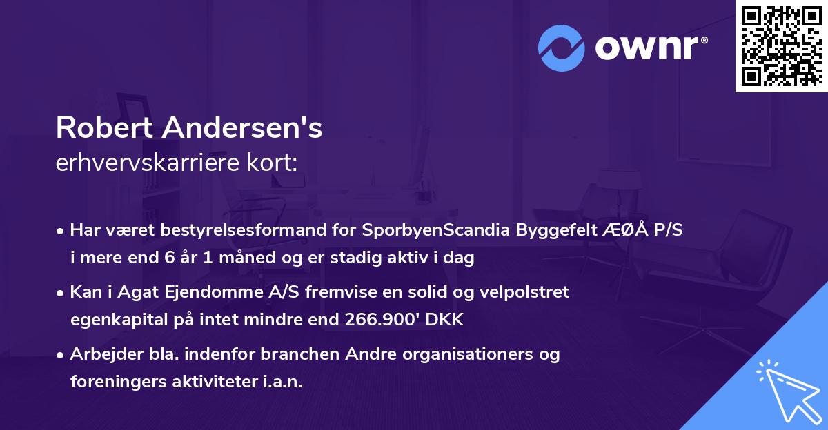 Robert Andersen's erhvervskarriere kort