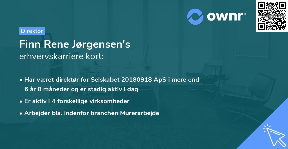 Finn Rene Jørgensen's erhvervskarriere kort