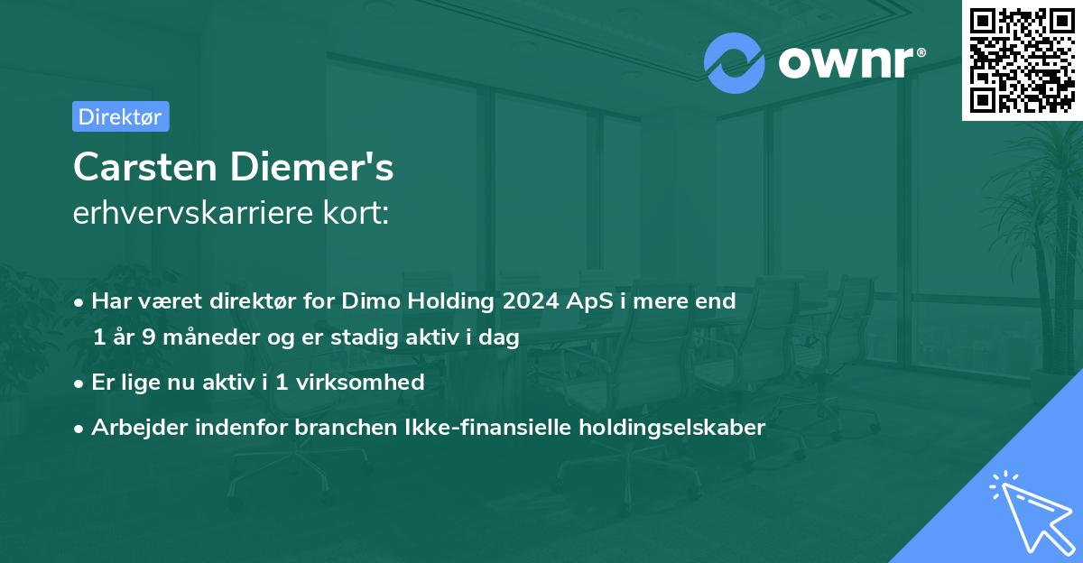 Carsten Diemer's erhvervskarriere kort