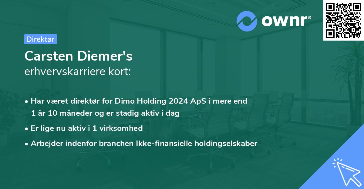 Carsten Diemer's erhvervskarriere kort