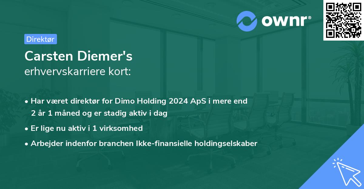 Carsten Diemer's erhvervskarriere kort