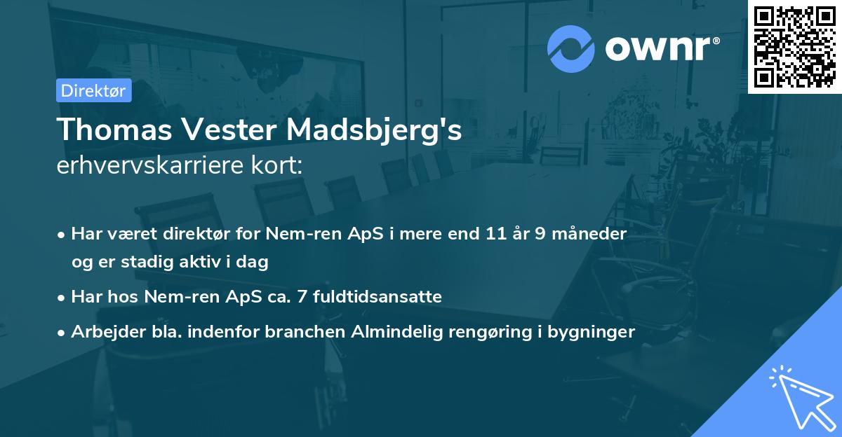 Thomas Vester Madsbjerg's erhvervskarriere kort