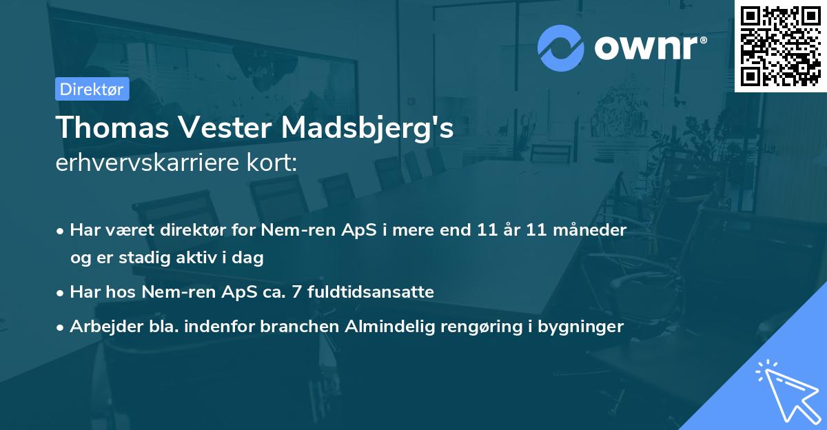Thomas Vester Madsbjerg's erhvervskarriere kort