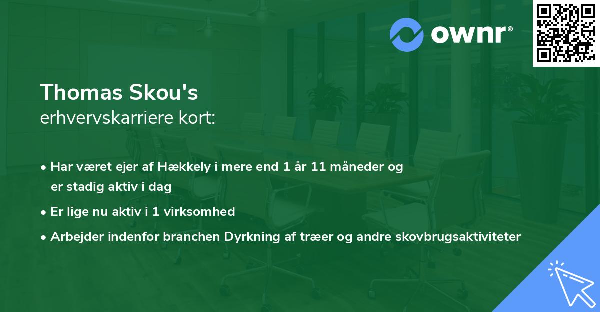 Thomas Skou's erhvervskarriere kort
