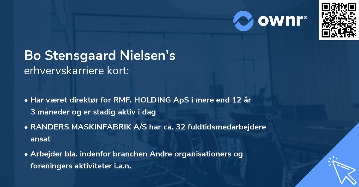 Bo Stensgaard Nielsen's erhvervskarriere kort