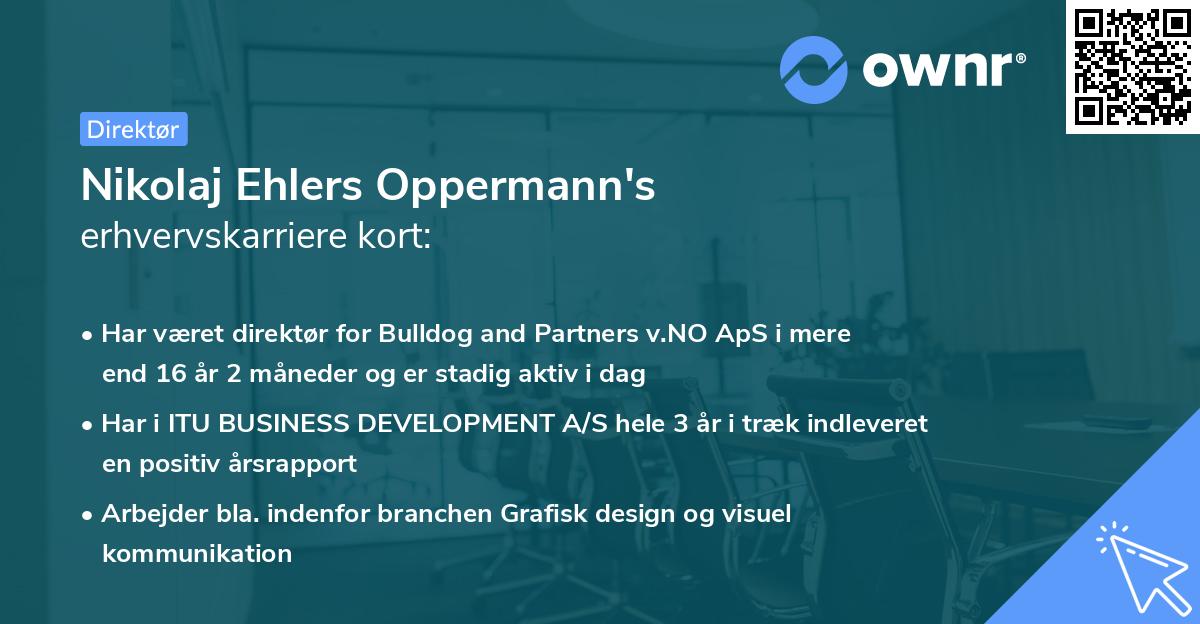 Nikolaj Ehlers Oppermann's erhvervskarriere kort