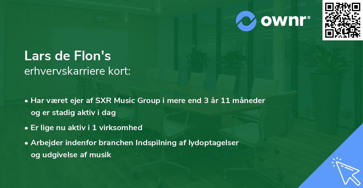 Lars de Flon's erhvervskarriere kort