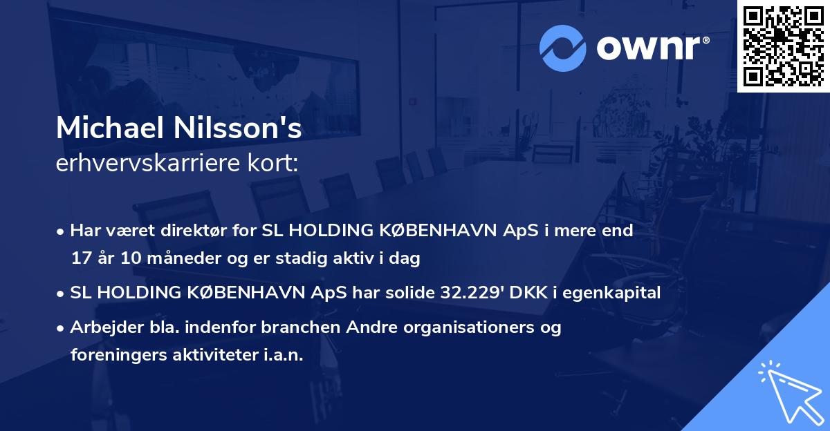 Michael Nilsson's erhvervskarriere kort
