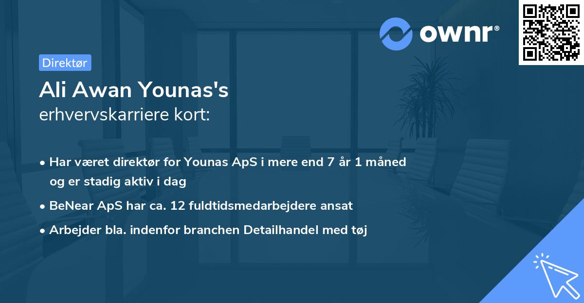 Ali Awan Younas's erhvervskarriere kort