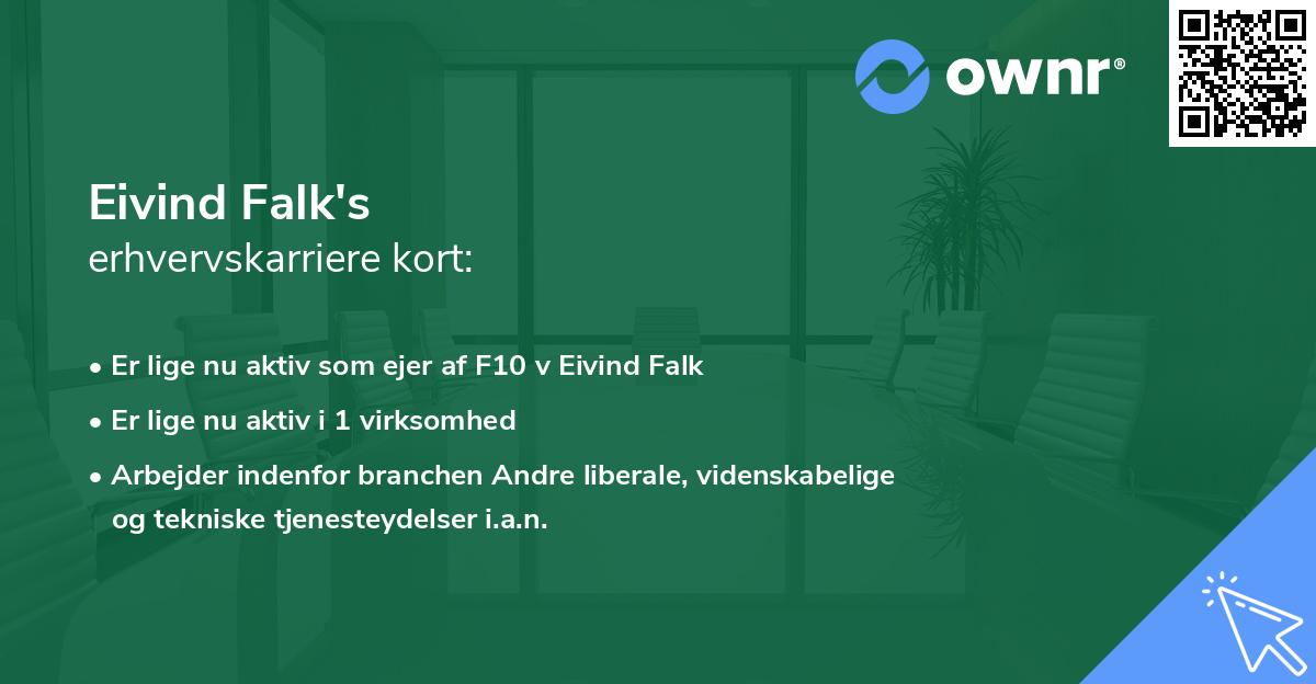 Eivind Falk's erhvervskarriere kort