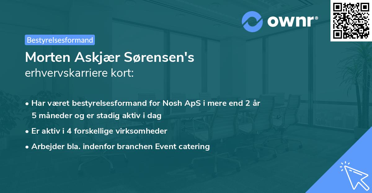 Morten Askjær Sørensen's erhvervskarriere kort