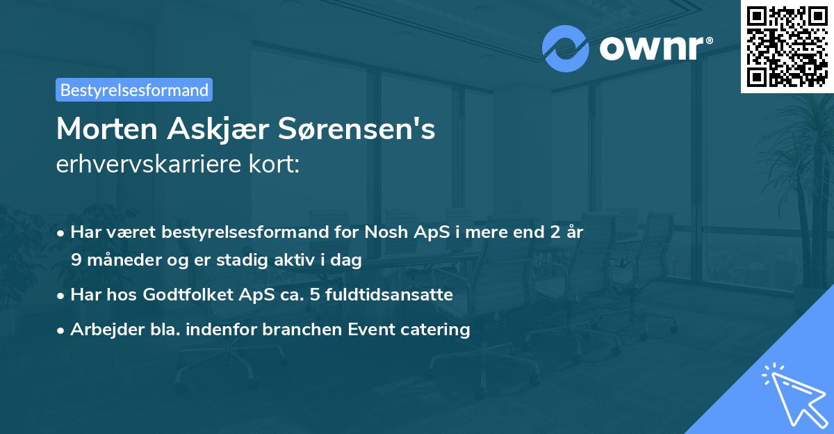 Morten Askjær Sørensen's erhvervskarriere kort