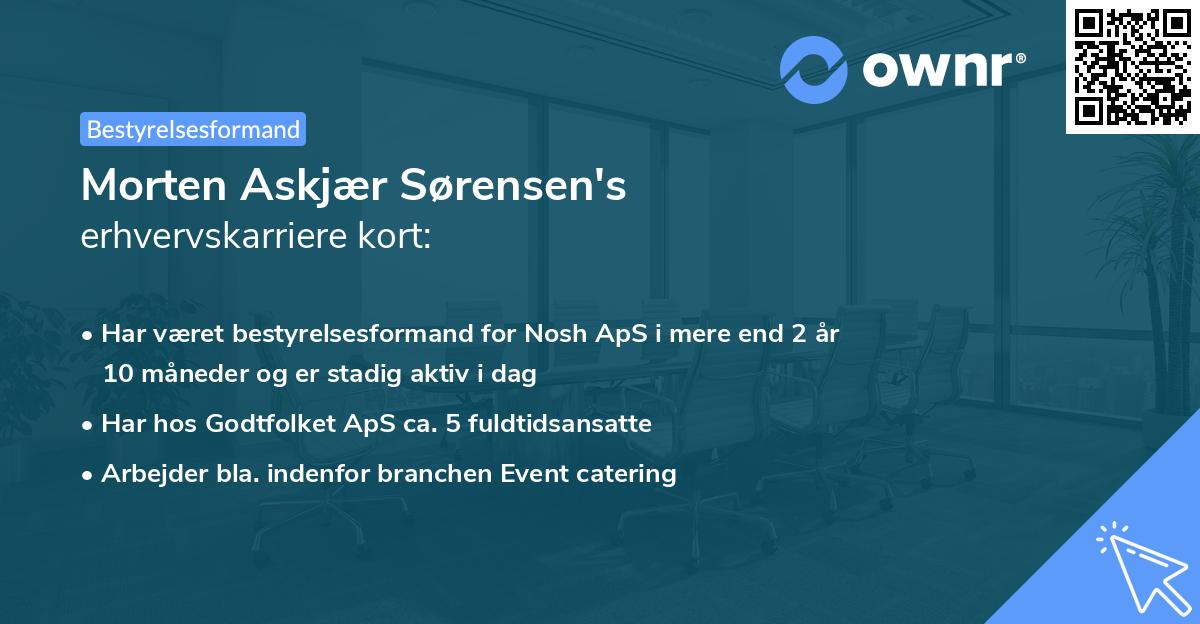 Morten Askjær Sørensen's erhvervskarriere kort