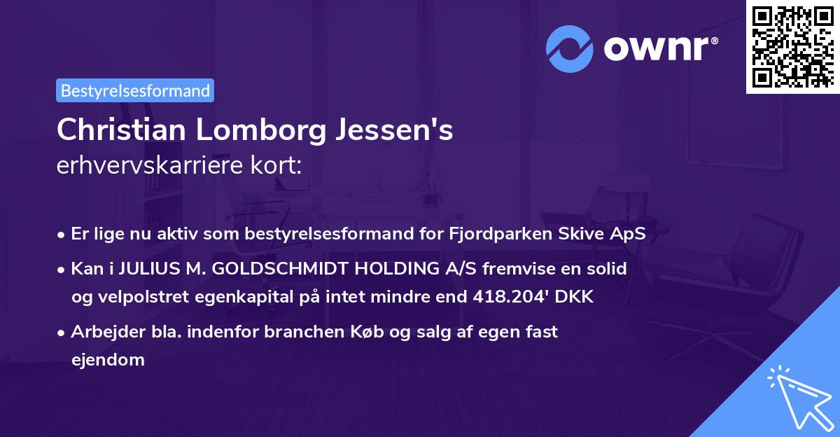Christian Lomborg Jessen's erhvervskarriere kort