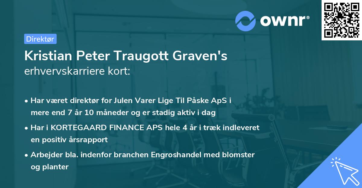 Kristian Peter Traugott Graven's erhvervskarriere kort