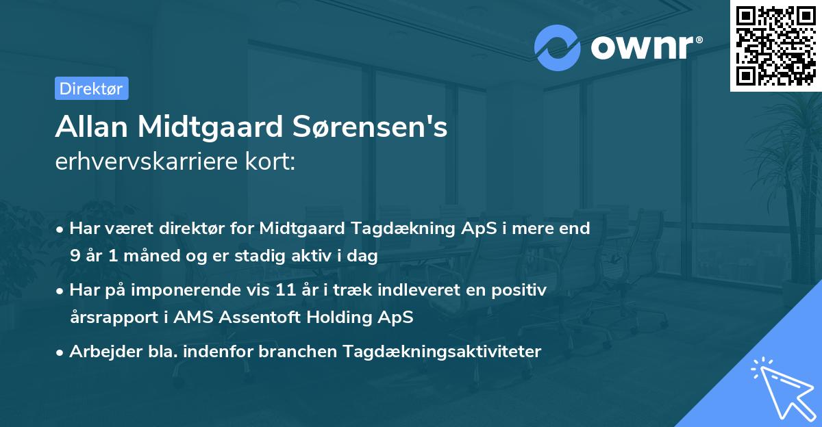 Allan Midtgaard Sørensen's erhvervskarriere kort