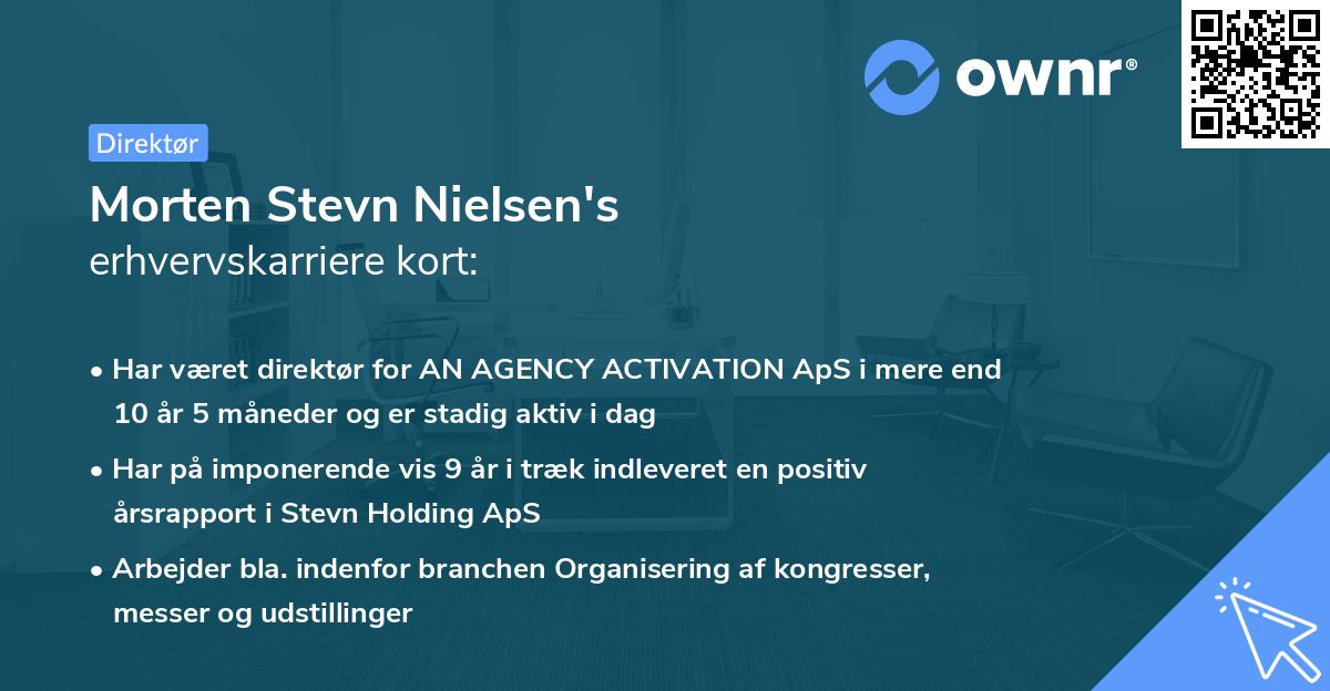 Morten Stevn Nielsen's erhvervskarriere kort