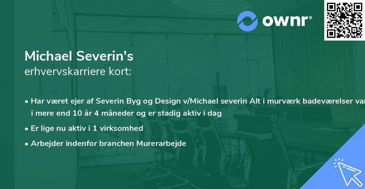 Michael Severin's erhvervskarriere kort