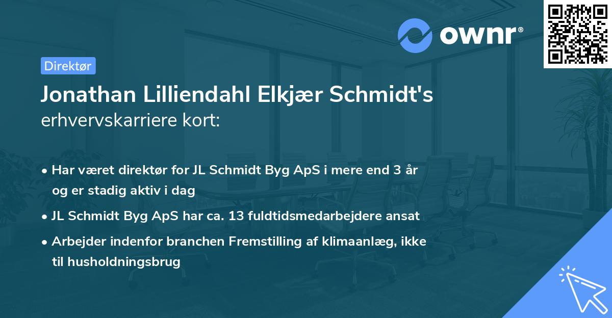 Jonathan Lilliendahl Elkjær Schmidt's erhvervskarriere kort