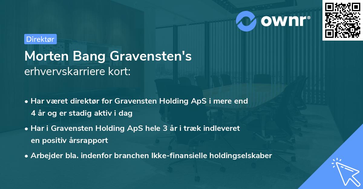 Morten Bang Gravensten's erhvervskarriere kort