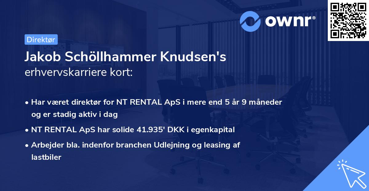 Jakob Schöllhammer Knudsen's erhvervskarriere kort