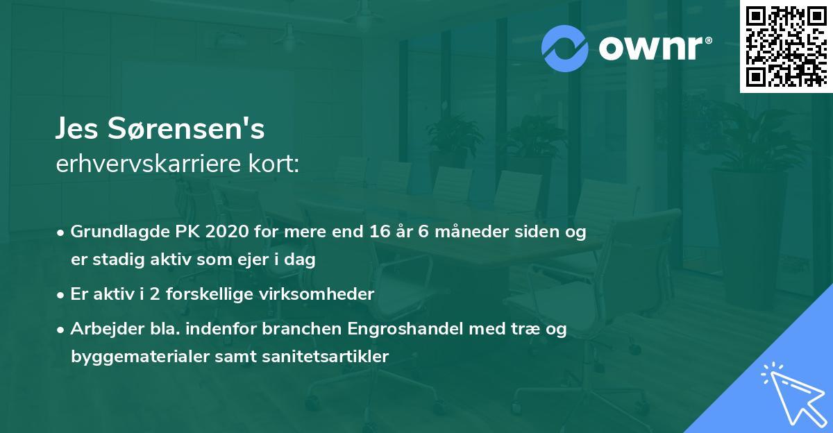 Jes Sørensen's erhvervskarriere kort