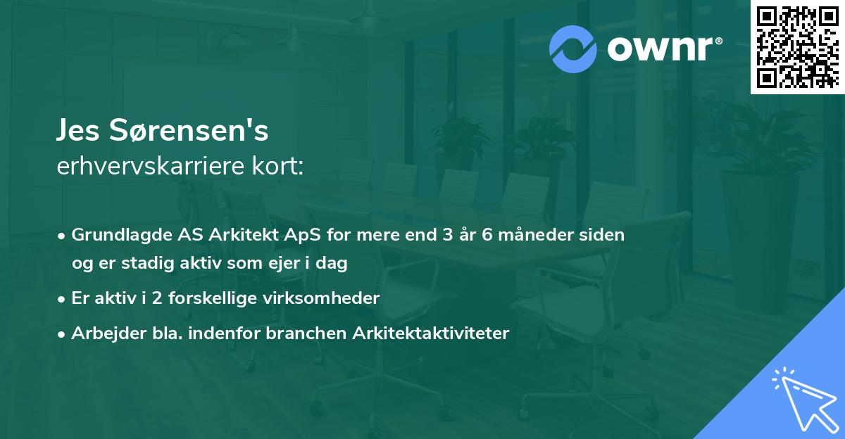 Jes Sørensen's erhvervskarriere kort