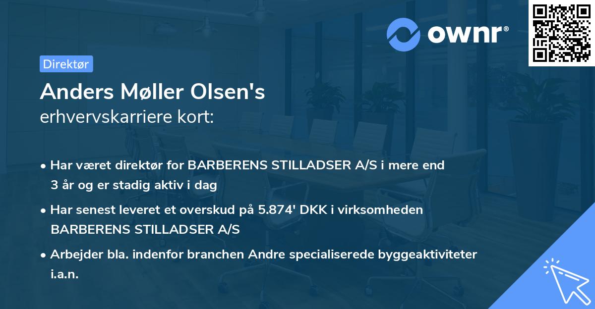 Anders Møller Olsen's erhvervskarriere kort